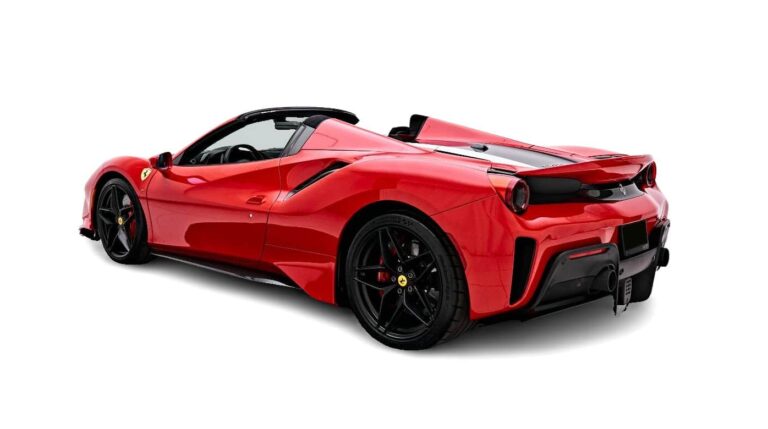 Ferrari 488 Pista Spider Half rear side view