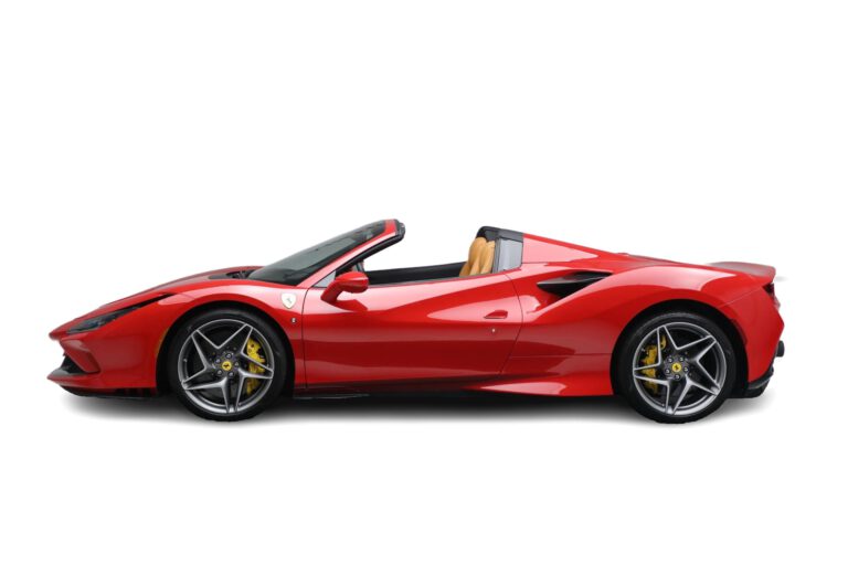 Red Ferrari F8 Spider Side view