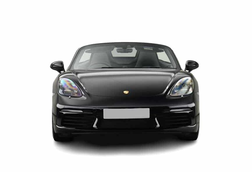 Black Porsche 718 Boxster Front view
